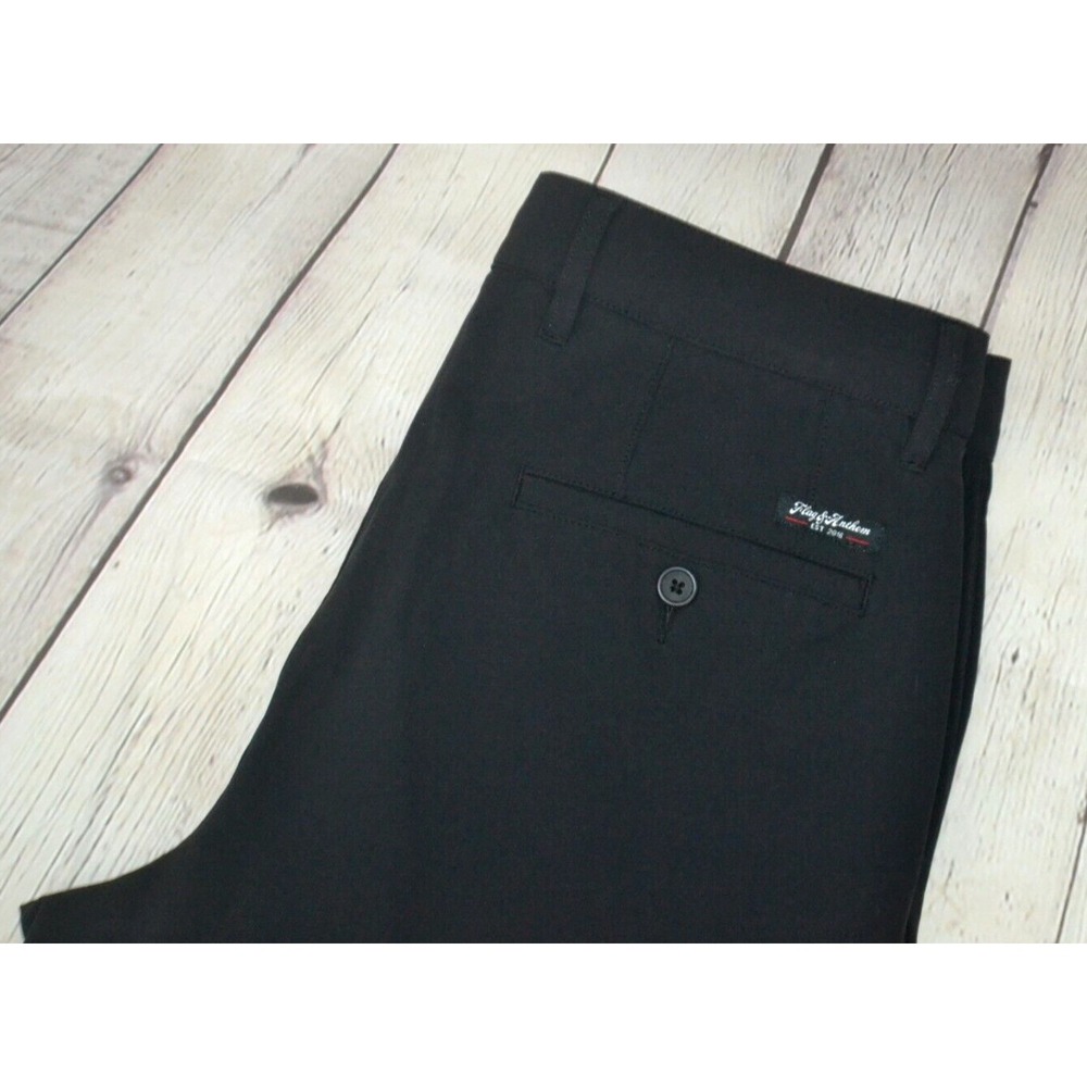 FLAG & ANTHEM Men's Flat Front Madeflex Nylon Performance Pants SIZE 31/30 Black